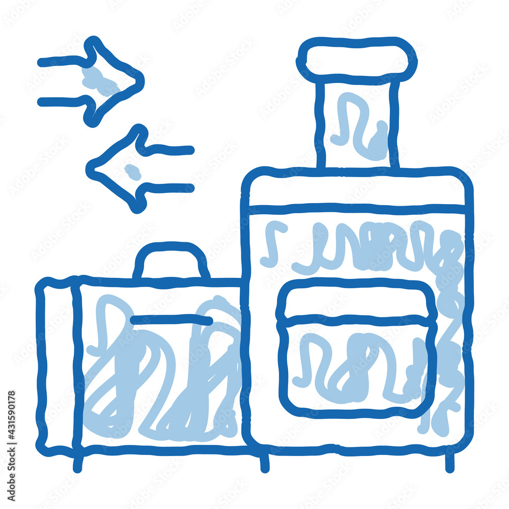 Wall mural migration emigration baggage icon vector illustration