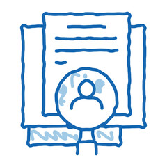 study of human documents doodle icon hand drawn illustration