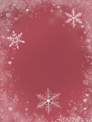 red christmas background frame  - snowflakes icy 