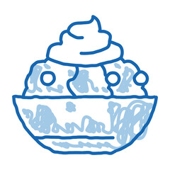 mayonnaise salad doodle icon hand drawn illustration