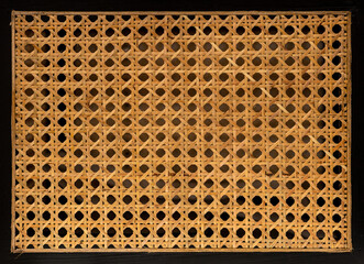 Hexagonal weaving from rattan texture - obrazy, fototapety, plakaty