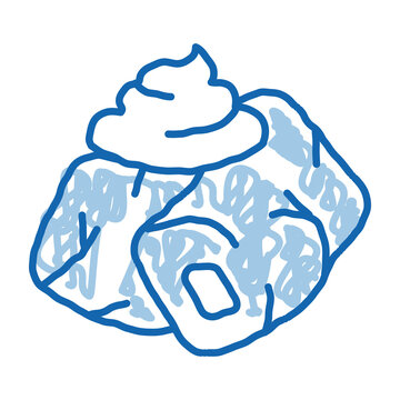 recommend clip art: pieces of meat with mayonnaise seasoning doodle icon hand drawn illustration