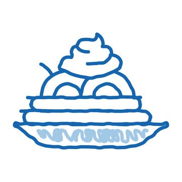 blue dessert with whipped cream clip art preview