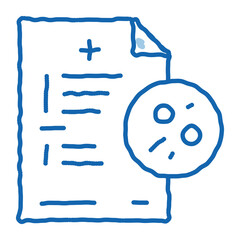 written report on skin problems doodle icon hand drawn illustration