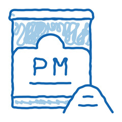 semolina kitchen jar doodle icon hand drawn illustration