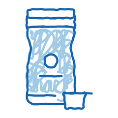 store cream doodle icon hand drawn illustration
