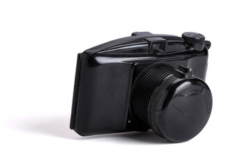 Old black Bakelite camera