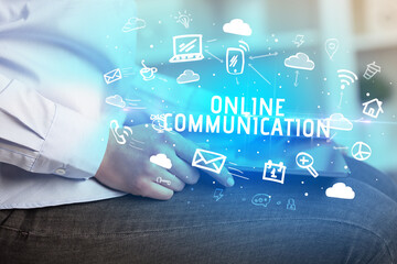 Close-up Of A Person Using Social Networking