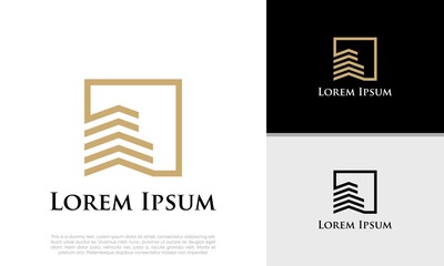 Real Estate Logo. Luxury Logo. Construction Architecture Building Logo Design Template Element	
