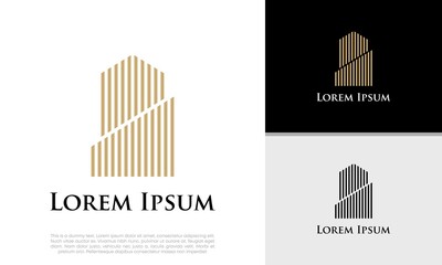 Real Estate Logo. Luxury Logo. Construction Architecture Building Logo Design Template Element	