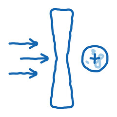 improved lens wearing effect doodle icon hand drawn illustration