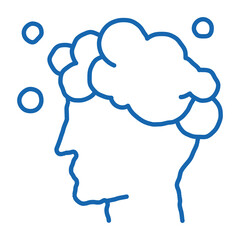 washing head shampoo doodle icon hand drawn illustration