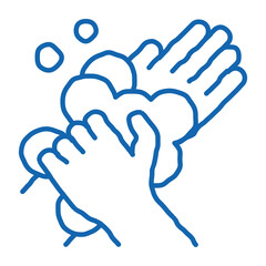 soap foam for washing hands doodle icon hand drawn illustration