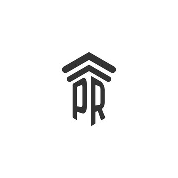 PR Initial For Law Firm Logo Design