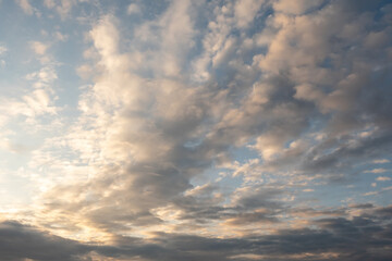 Beautiful cloudy sky. Nature background.