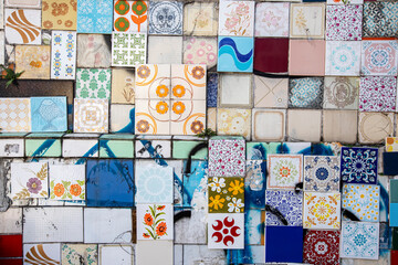 Colorful ornamental tiles at Brazil