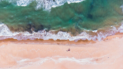 Fototapeta na wymiar Vista aérea de la playa de Xeraco (Valencia)