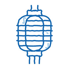 chinese lantern doodle icon hand drawn illustration