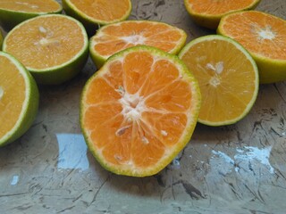 orange and lime