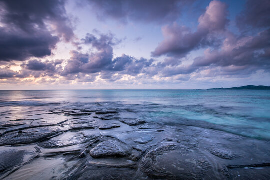 Tatami Ishi rocks on Kumejima island, Okinawa, Japan