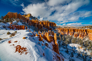 Drifting Snow on the Hoodoos of Bryce Canyon