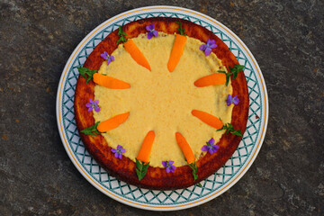 Carrot and lemon almond cake