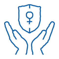protection female sex doodle icon hand drawn illustration