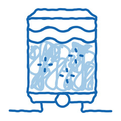 juice concentrate tank doodle icon hand drawn illustration