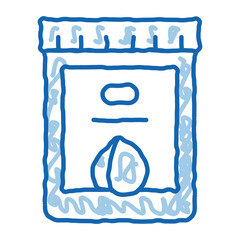 nut butter jar doodle icon hand drawn illustration