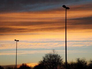 Wolken bei Sonnenuntergang