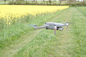 Drone photography in the fields
