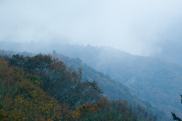 Mountain Morning with clouds
