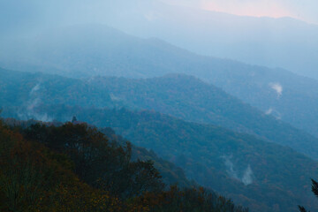 Mountain Morning with clouds