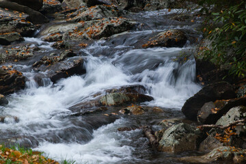 Cascading stream with rocks