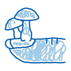 nail fungus doodle icon hand drawn illustration