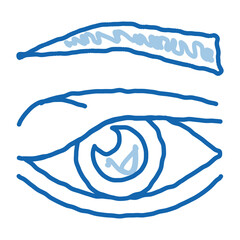 Fototapeta premium eyelid problem doodle icon hand drawn illustration