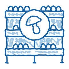 mushroom farm storage icon vector outline illustration