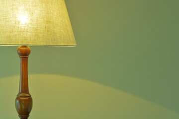 dim lighting room of the mahogany antique lamp. 

This expensive furniture is made in England. 
blurred background soft focus image.	