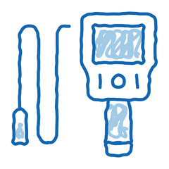 drain cleaning electronic device doodle icon hand drawn illustration