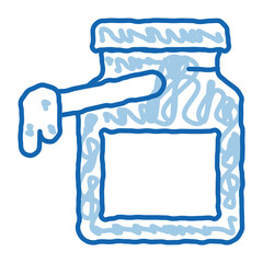 wax bottle doodle icon hand drawn illustration