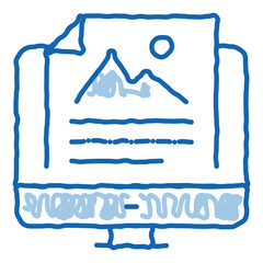 computer file picture characterisitcs doodle icon hand drawn illustration