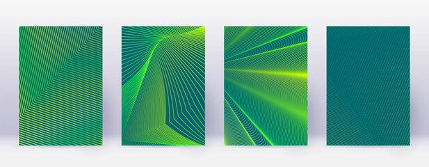 Art business card. Abstract lines modern brochure