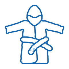 bathrobe clothes doodle icon hand drawn illustration