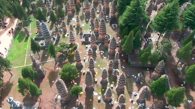 The cemetery of monks in Shaolin Temple，Pagoda Forest of Shaolin Temple