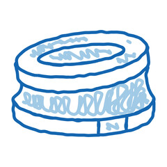 bump stop karting track doodle icon hand drawn illustration