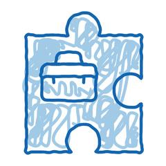 business case administrator doodle icon hand drawn illustration