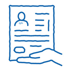 questionnaire for license doodle icon hand drawn illustration