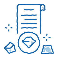 metals and precious stones license doodle icon hand drawn illustration