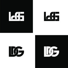 ldg letter original monogram logo design