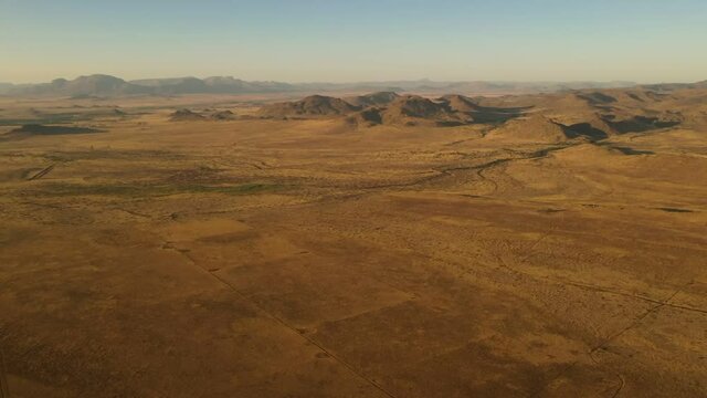 Aerial Over Brandfontein Rietfontein Private Nature Reserve In South Africa
